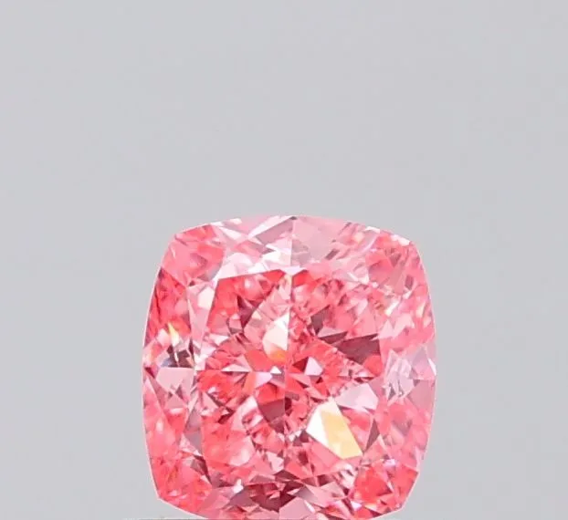 1.00ct CUSHION Fancy Vivid Pink VVS2 Coloured Lab diamond