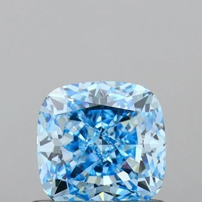 0.92ct CUSHION Fancy Vivid Blue VVS2 Coloured Lab diamond