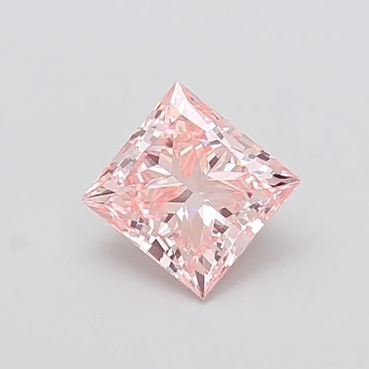 1.76ct PRINCESS Fancy Intense Pink VS1 Coloured Lab diamond