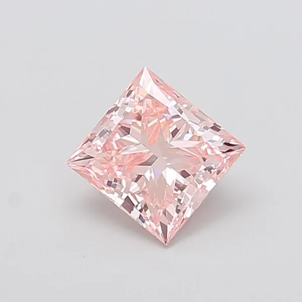 1.76ct PRINCESS Fancy Intense Pink VS1 Coloured Lab diamond