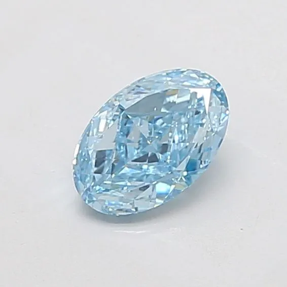 1.02ct OVAL Fancy Vivid Blue VS1 Coloured Lab diamond