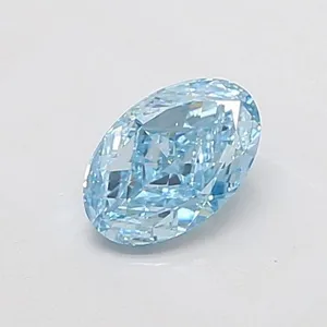 1.02ct OVAL Fancy Vivid Blue VS1 Coloured Lab diamond