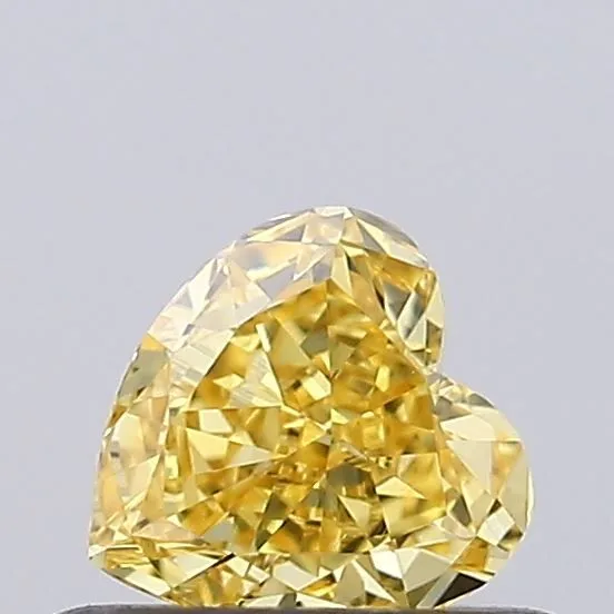0.34ct HEART Fancy Vivid Yellow VS1 Coloured Lab diamond