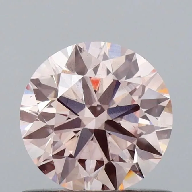 0.71ct ROUND Fancy Pink VS2 Coloured Lab diamond