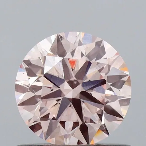 0.71ct ROUND Fancy Pink VS2 Coloured Lab diamond