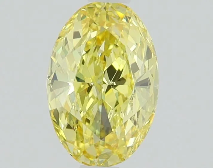 1.02ct OVAL Fancy Vivid Yellow VS1 Coloured Lab diamond