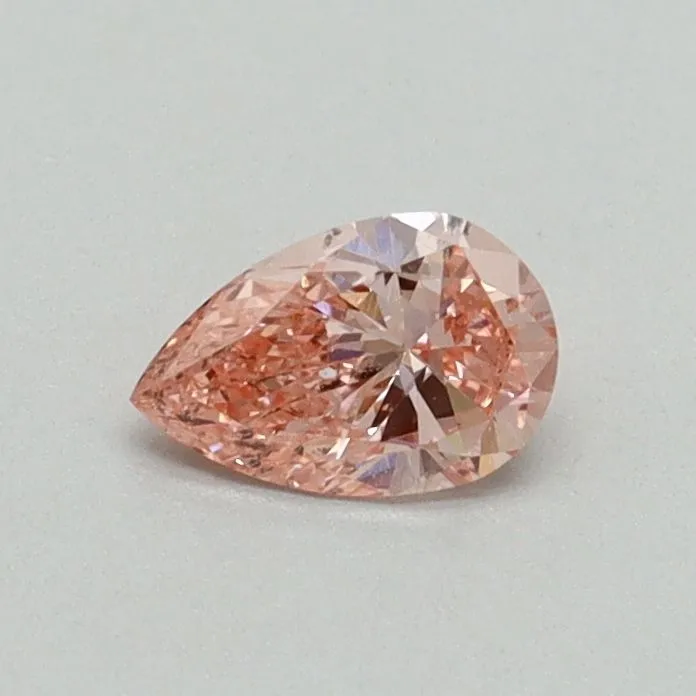 0.30ct PEAR Fancy Vivid Pink SI1 Coloured Lab diamond