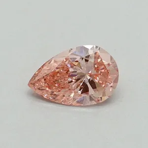 0.3ct PEAR Fancy Vivid Pink SI1 Coloured Lab diamond