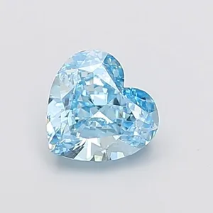 1.09ct HEART Fancy Vivid Blue VVS2 Coloured Lab diamond