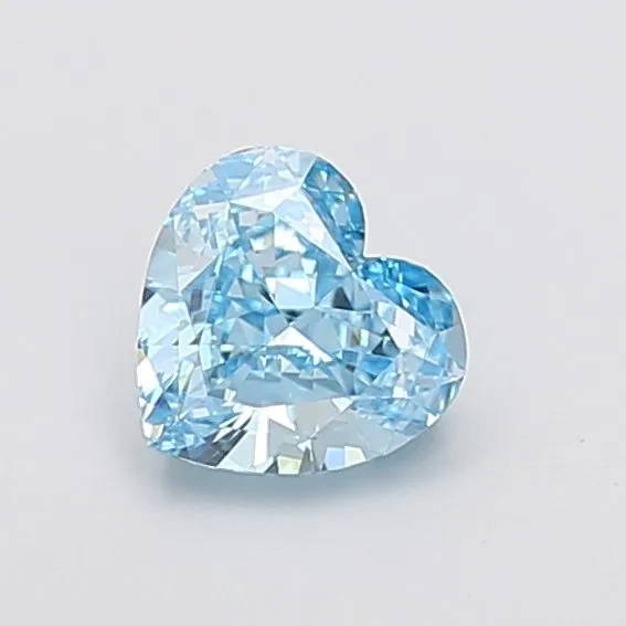 1.09ct HEART Fancy Vivid Blue VVS2 Coloured Lab diamond