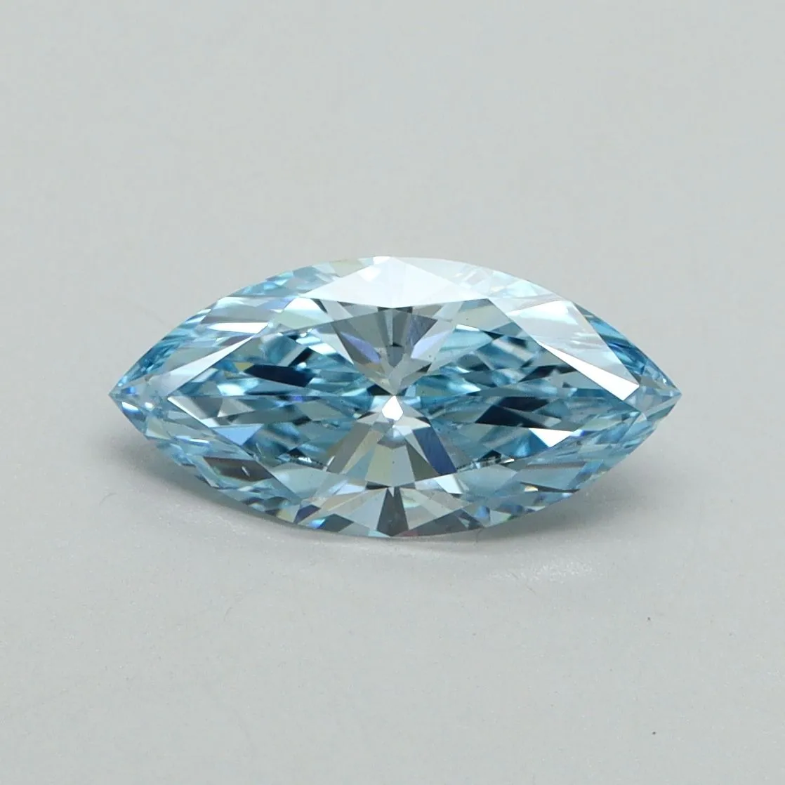 1.05ct MARQUISE Fancy Vivid Blue VS1 Coloured Lab diamond