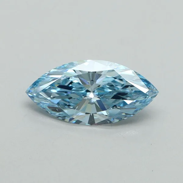 1.05ct MARQUISE Fancy Vivid Blue VS1 Coloured Lab diamond