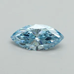 1.05ct MARQUISE Fancy Vivid Blue VS1 Coloured Lab diamond