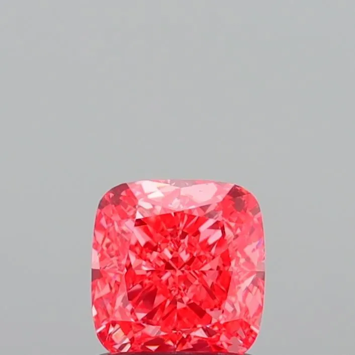 1.05ct CUSHION Fancy Vivid Pink VVS2 Coloured Lab diamond