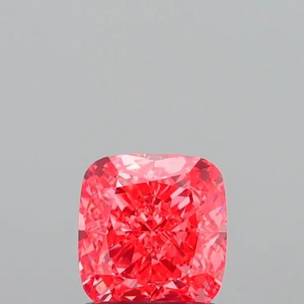1.05ct CUSHION Fancy Vivid Pink VVS2 Coloured Lab diamond
