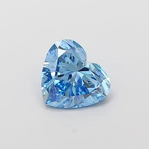 1.01ct HEART Fancy Vivid Blue SI1 Coloured Lab diamond