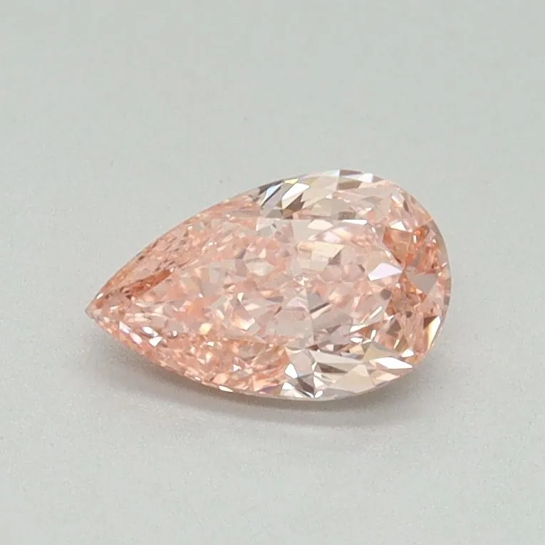 0.51ct PEAR Fancy Vivid Pink VVS2 Coloured Lab diamond