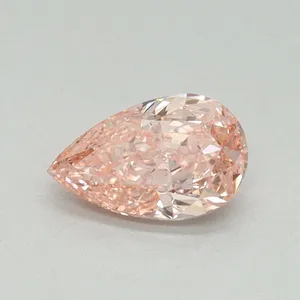 0.51ct PEAR Fancy Vivid Pink VVS2 Coloured Lab diamond