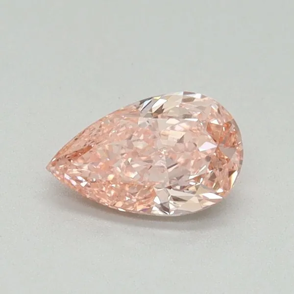0.51ct PEAR Fancy Vivid Pink VVS2 Coloured Lab diamond