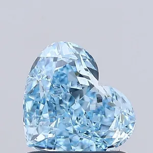 1ct HEART Fancy Vivid Blue VS1 Coloured Lab diamond
