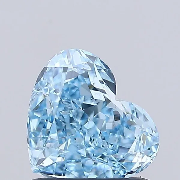 1ct HEART Fancy Vivid Blue VS1 Coloured Lab diamond
