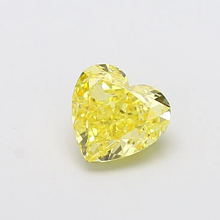 1.50ct HEART Fancy Intense Yellow VS1 Coloured Lab diamond