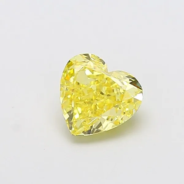 1.5ct HEART Fancy Intense Yellow VS1 Coloured Lab diamond