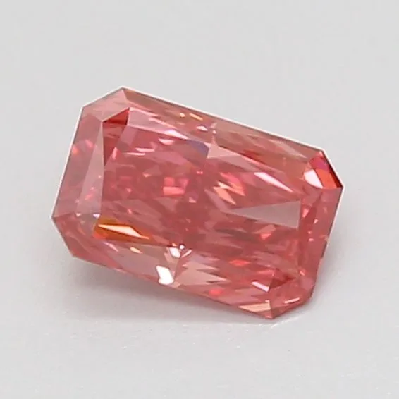 0.71ct RADIANT Fancy Vivid Pink VS1 Coloured Lab diamond