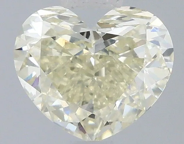 1.00ct HEART Fancy Light Yellow VS1 Coloured Lab diamond