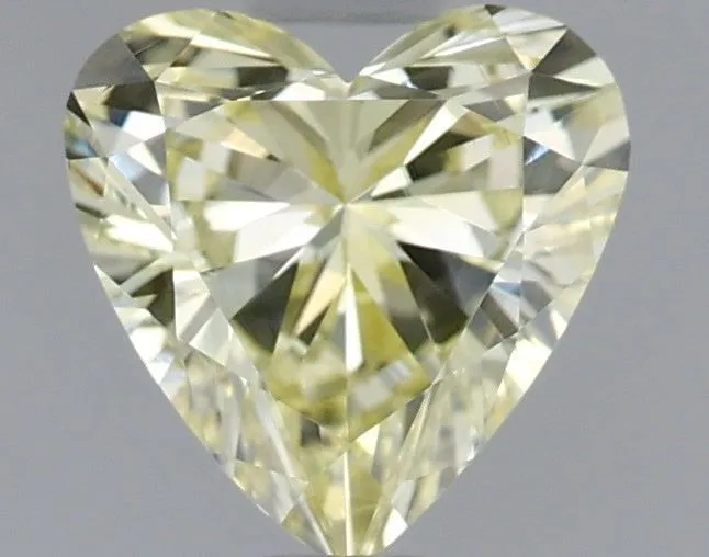 0.75ct HEART Fancy Yellow VVS2 Coloured Lab diamond