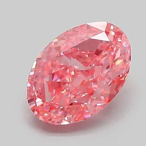 1.1ct OVAL Fancy Vivid Pink VVS2 Coloured Lab diamond