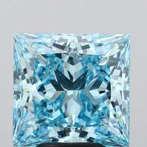 4.75ct PRINCESS Fancy Vivid Blue VS1 Coloured Lab diamond