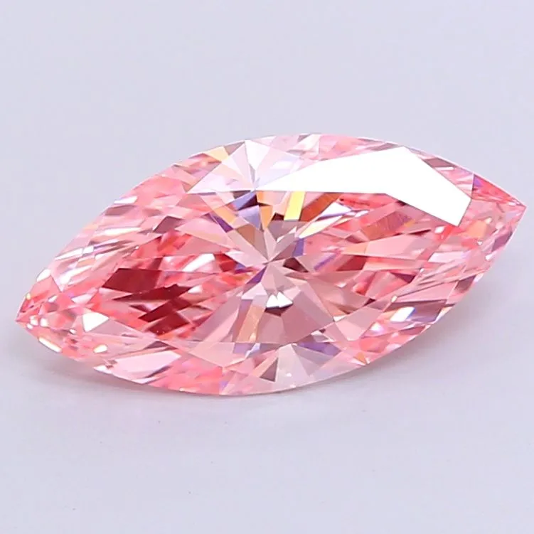 2.45ct MARQUISE Fancy Vivid Pink VVS2 Coloured Lab diamond