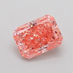 0.93ct RADIANT Fancy Vivid Pink SI1 Coloured Lab diamond