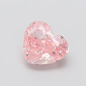 1.53ct HEART Fancy Intense Pink VS2 Coloured Lab diamond