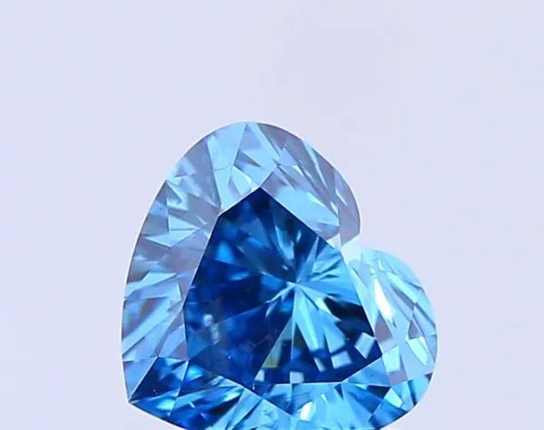 1ct HEART Fancy Vivid Blue SI2 Coloured Lab diamond