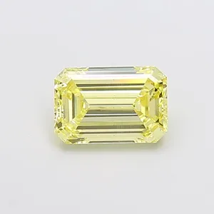 1.51ct EMERALD Fancy Yellow SI1 Coloured Lab diamond