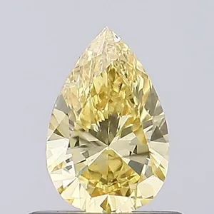 0.52ct PEAR Fancy Intense Yellow SI1 Coloured Lab diamond