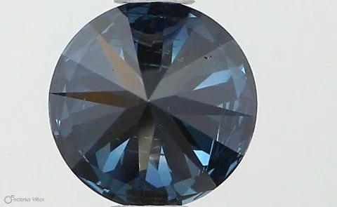 0.58ct ROUND Fancy Deep Blue I1 Coloured Lab diamond