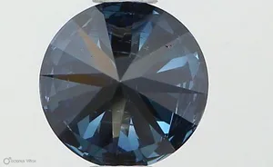 0.58ct ROUND Fancy Deep Blue I1 Coloured Lab diamond