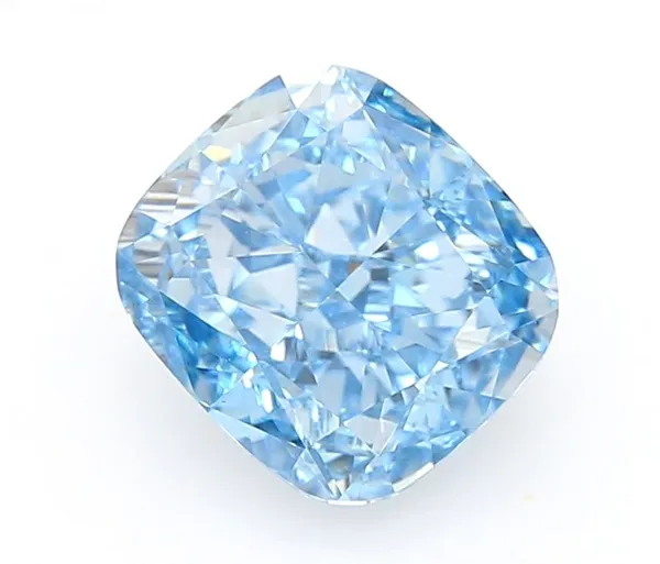 1.03ct CUSHION Fancy Vivid Blue VVS2 Coloured Lab diamond