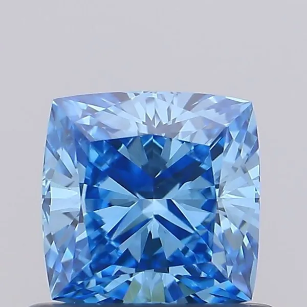 0.69ct CUSHION Fancy Vivid Blue VVS2 Coloured Lab diamond