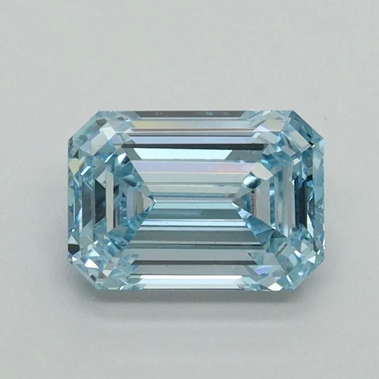 1.05ct EMERALD Fancy Intense Blue VVS2 Coloured Lab diamond
