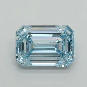 1.05ct EMERALD Fancy Intense Blue VVS2 Coloured Lab diamond