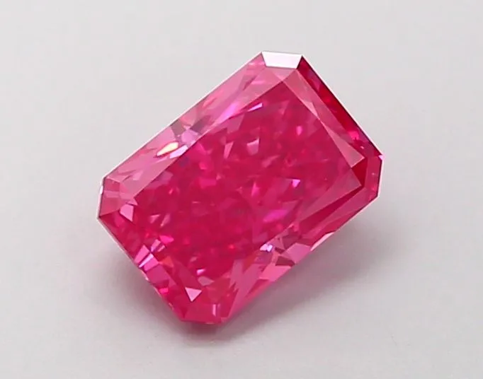 1.04ct RADIANT Fancy Vivid Pink VS2 Coloured Lab diamond