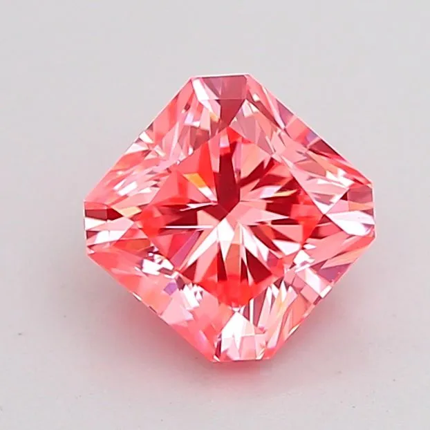 1.01ct RADIANT Fancy Vivid Pink VS1 Coloured Lab diamond