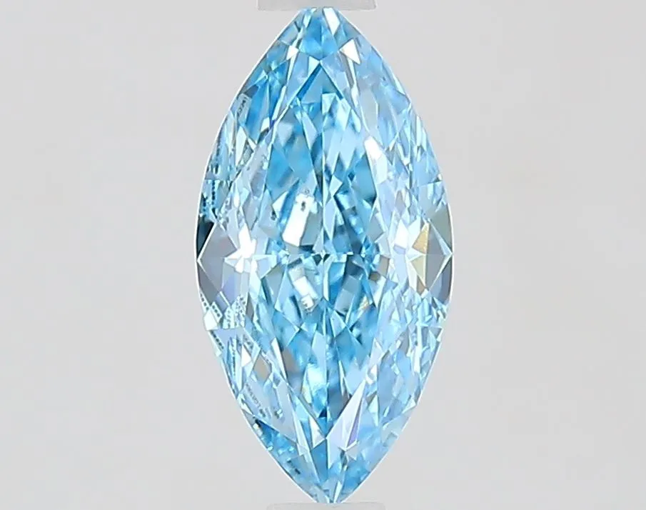 1.04ct MARQUISE Fancy Vivid Blue VVS2 Coloured Lab diamond