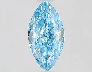 1.04ct MARQUISE Fancy Vivid Blue VVS2 Coloured Lab diamond