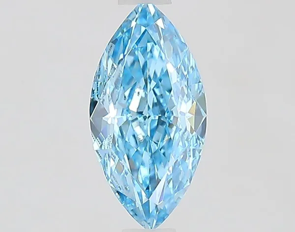 1.04ct MARQUISE Fancy Vivid Blue VVS2 Coloured Lab diamond