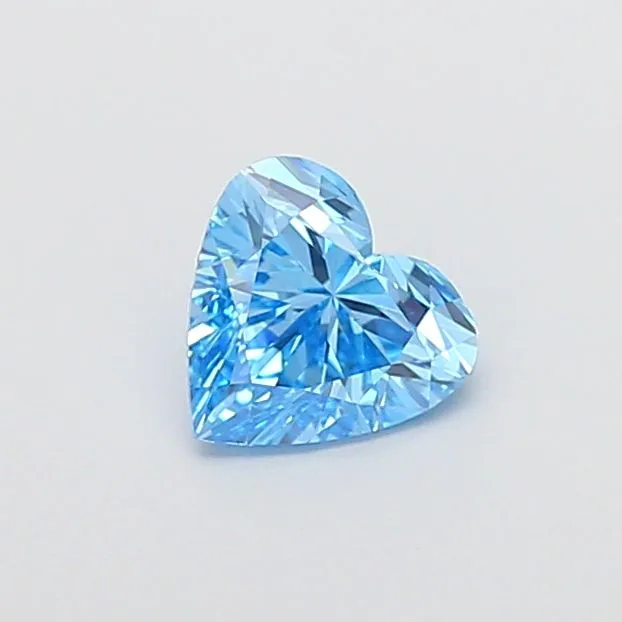 1.00ct HEART Fancy Vivid Blue VS1 Coloured Lab diamond